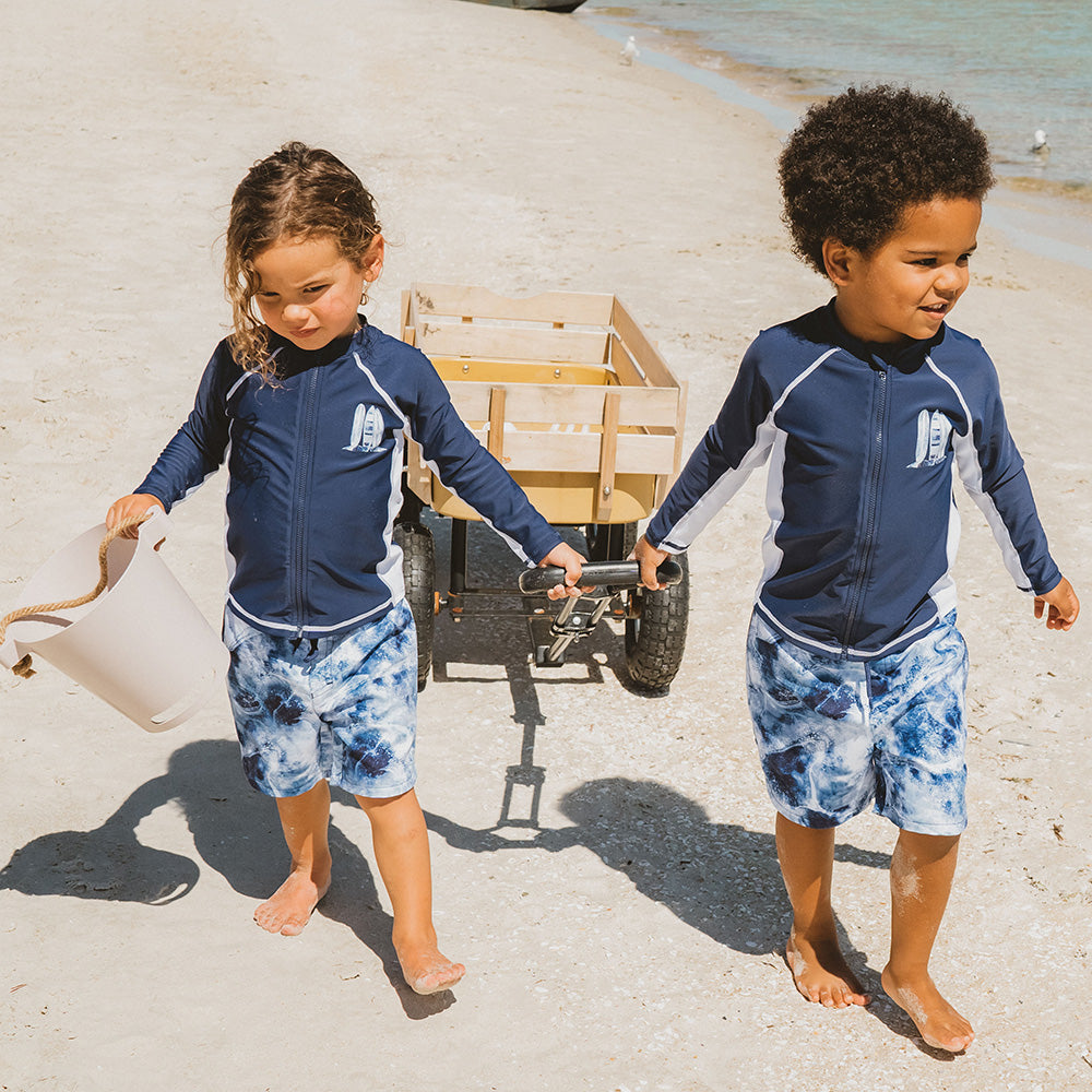 Minihahamaxswirlblueboardshorts