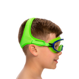 Green swim goggles