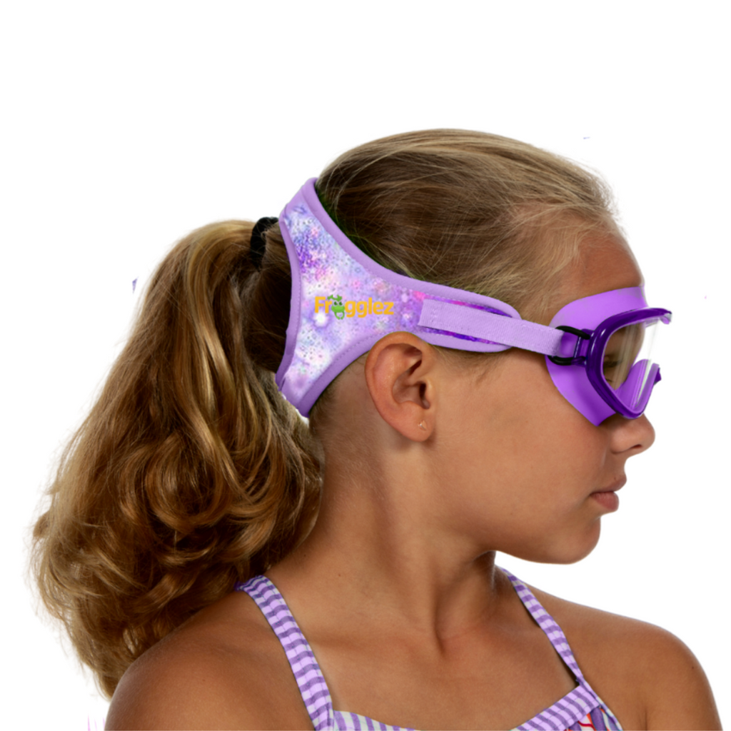 Girls purple swim goggles