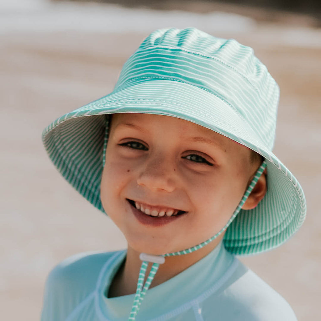 Swim Bucket Hat- Stripe