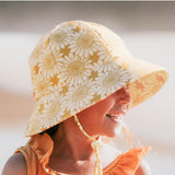 Swim Ponytail Hat Sunflower