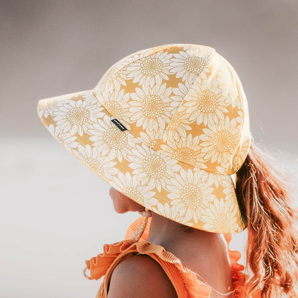 Swim Ponytail Hat Sunflower