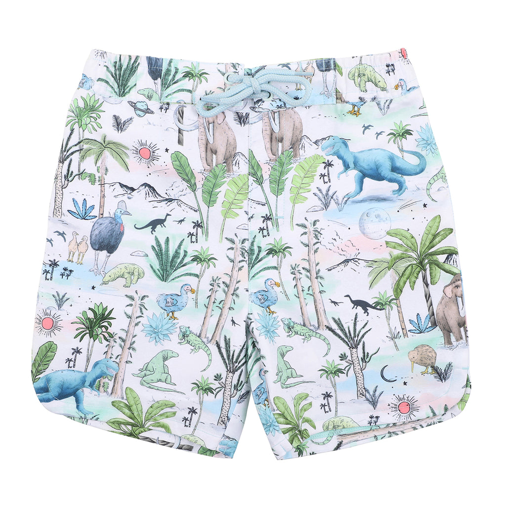 Minihaha boys dinosaur boardshorts